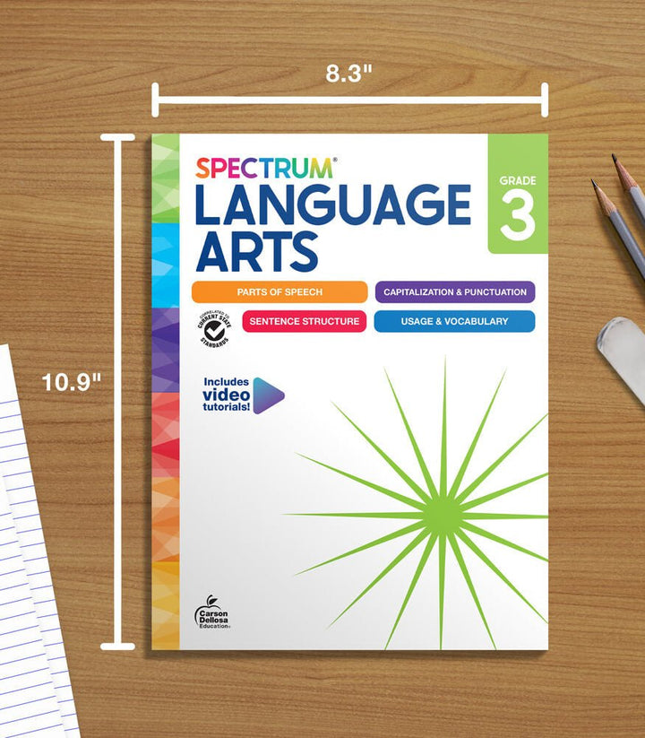 Spectrum Language Arts Workbook Grade 3 Paperback - Tools 4 Teaching