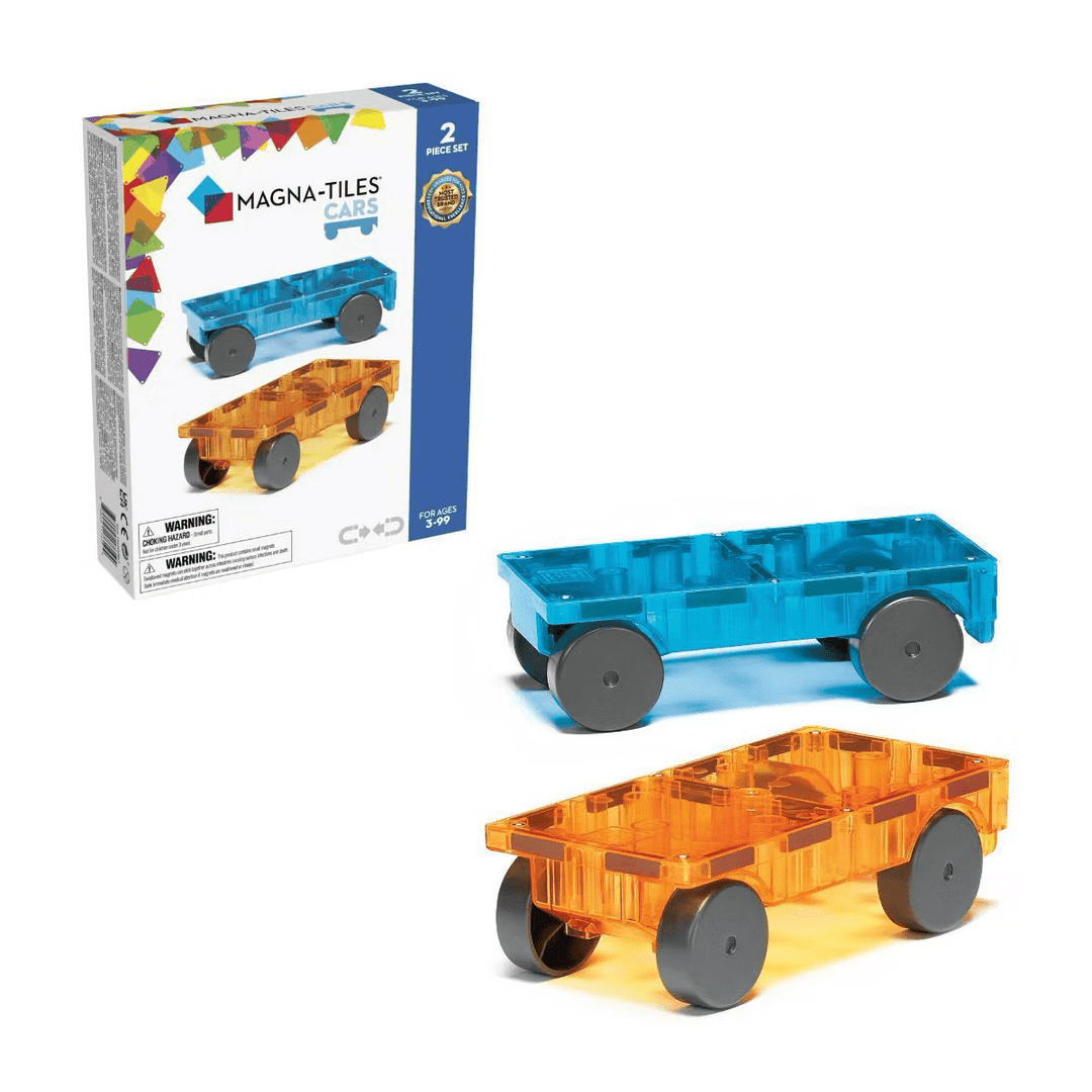*Magna-Tiles® Cars 2-Piece Blue & Orange-Magnatiles-Tools 4 Teaching-Classroom Decor and More