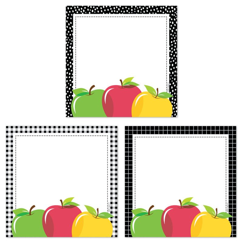 Apple Time Cards 6" Designer Cut Outs-Accents-Tools 4 Teaching-Classroom Decor and More