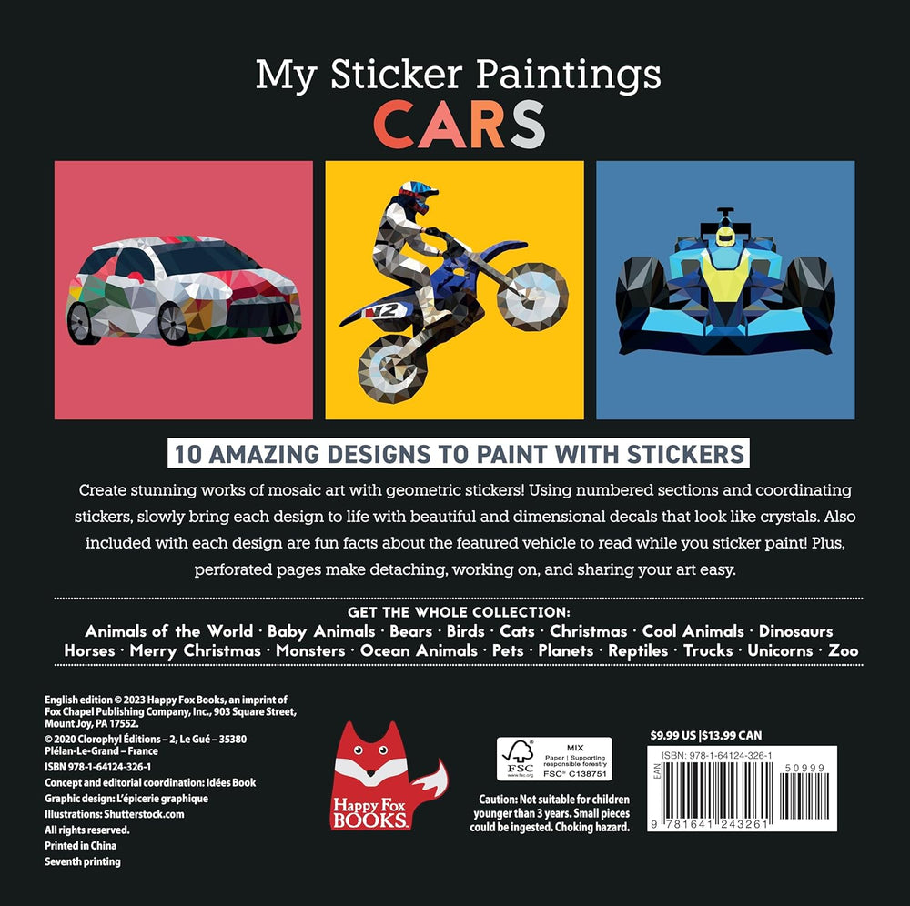 My Sticker Paintings Cars-Activity Pads-Tools 4 Teaching-Classroom Decor and More