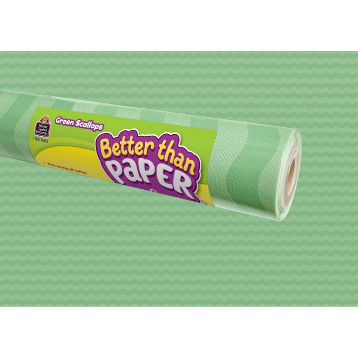 Better Than Paper® Bulletin Board Roll: Green Scallops - Tools 4 Teaching