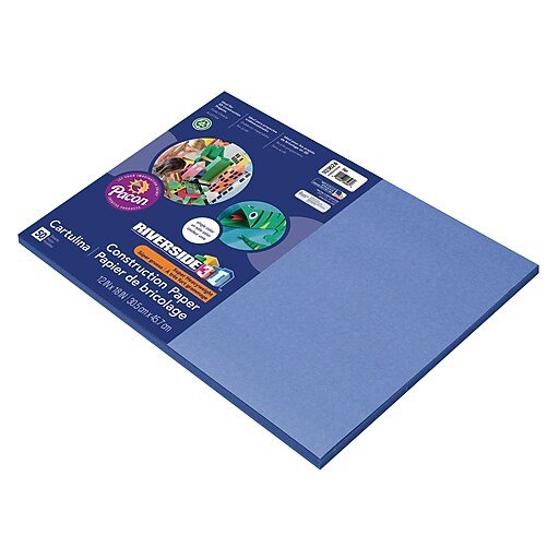 Riverside® Construction Paper, 12X18, Blue, 50/Pack-Construction Paper-Tools 4 Teaching-Classroom Decor and More