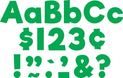 Green 4" Everyday Letters Combo Pack