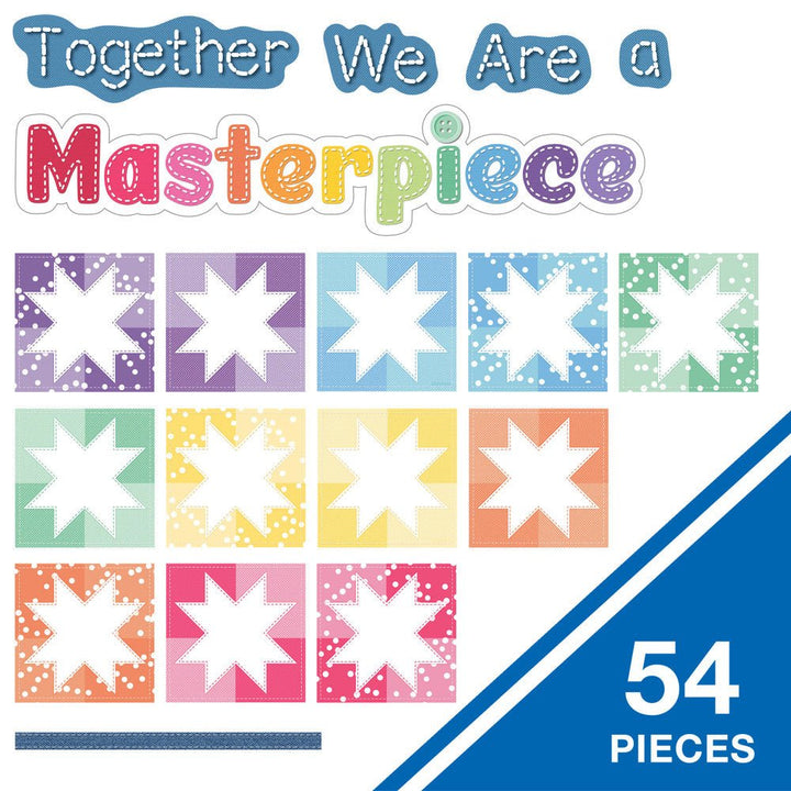 PrePunched Bulletin Board Set Together We Are a Masterpiece-Bulletin Board Sets-Tools 4 Teaching-Classroom Decor and More