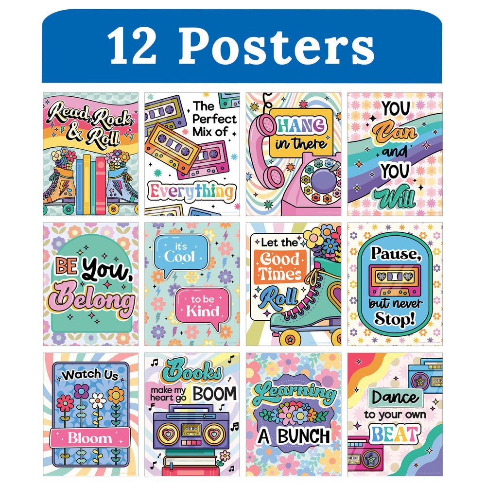 Retro Remix Mini Poster Set-Posters-Tools 4 Teaching-Classroom Decor and More