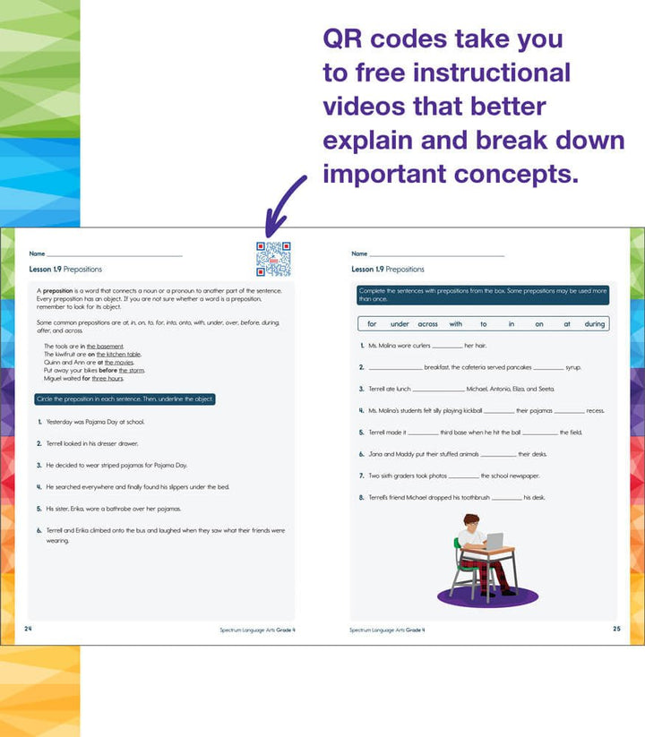 Spectrum Language Arts Workbook Grade 4 Paperback - Tools 4 Teaching