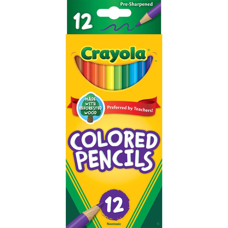 Crayola Colored Pencils (12 pencils)-Art Supplies-Tools 4 Teaching-Classroom Decor and More