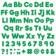Green 4" Everyday Letters Combo Pack