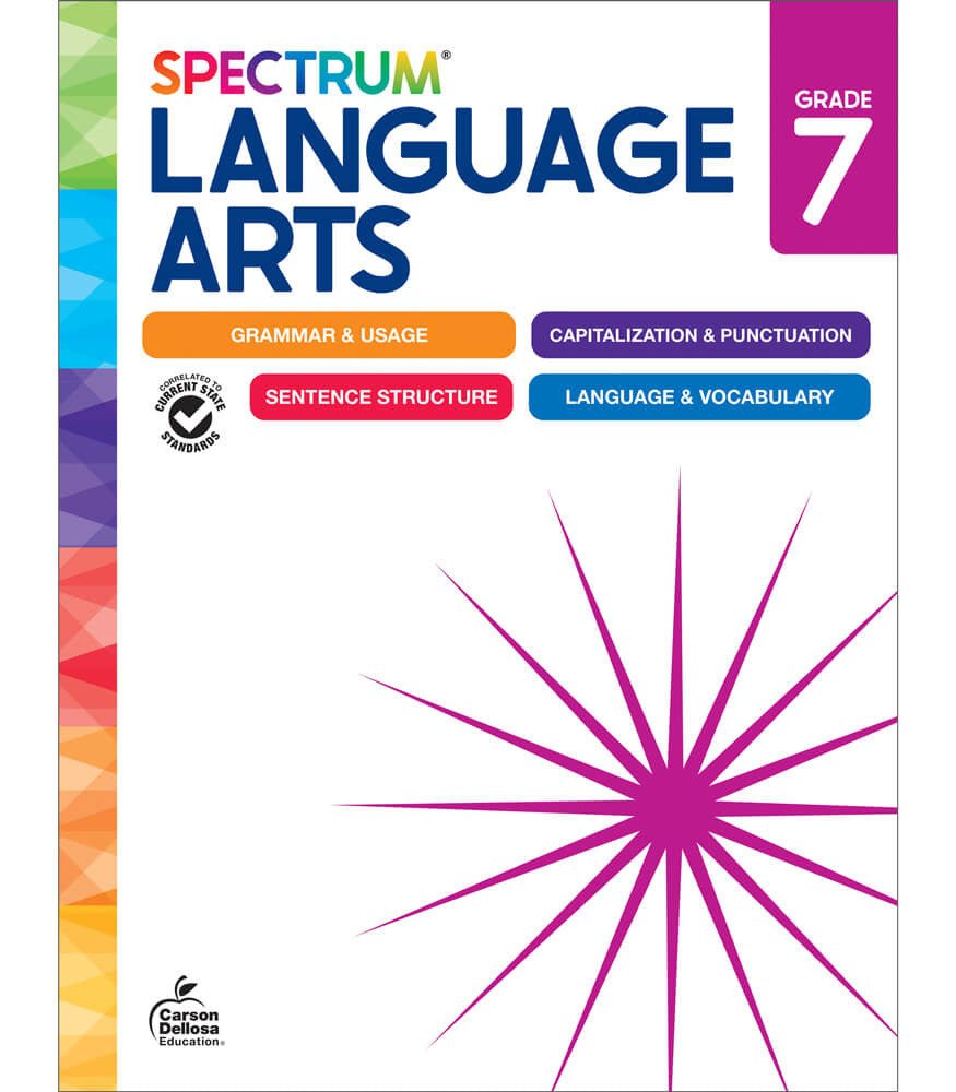 Spectrum Language Arts Workbook Grade 7 Paperback - Tools 4 Teaching