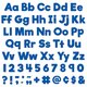 Blue 4" Everyday Letters Combo Pack