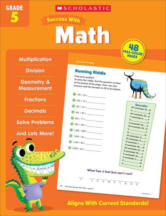 Scholastic Success With Math Grade 5-Math Books-Tools 4 Teaching-Classroom Decor and More