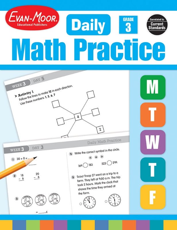 Daily Math Practice Grade 3-Math Books-Tools 4 Teaching-Classroom Decor and More
