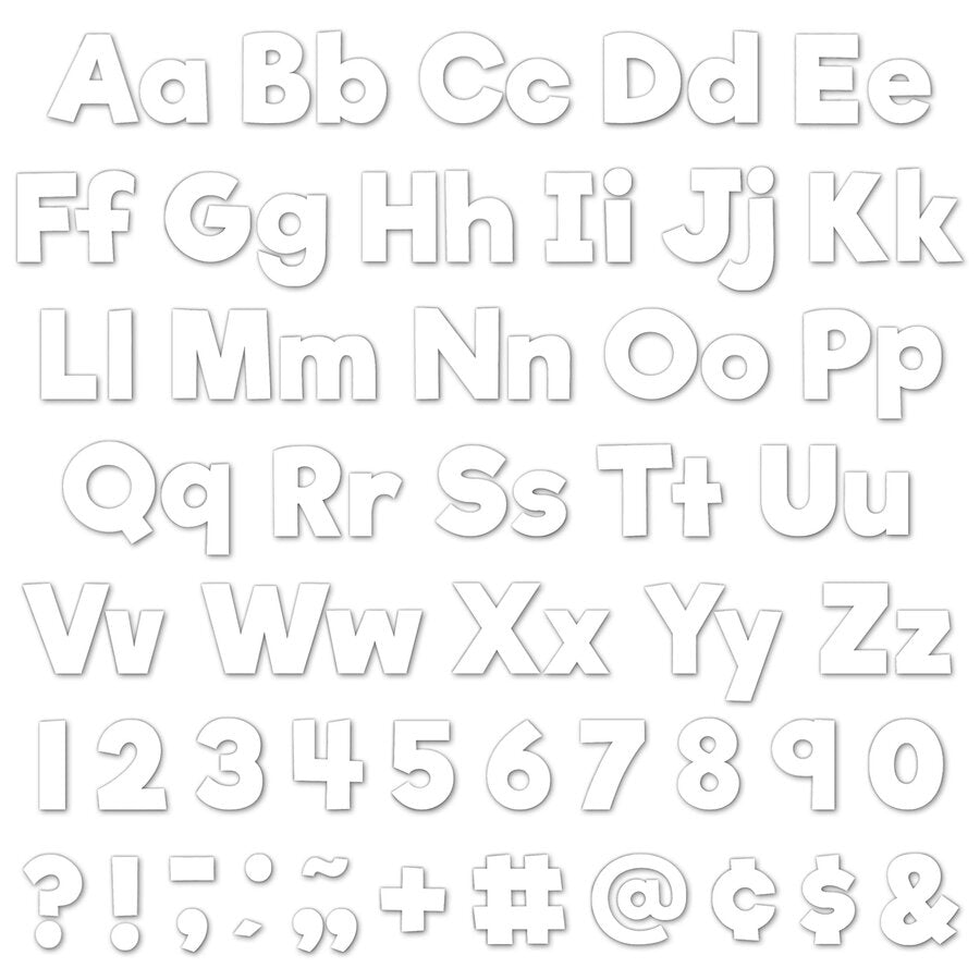 White 4" Everyday Letters Combo Pack