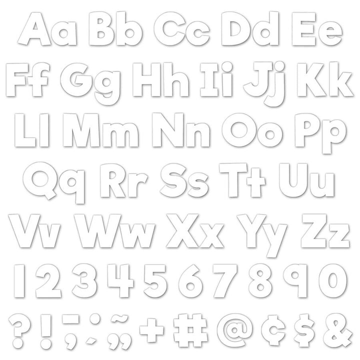 White 4" Everyday Letters Combo Pack