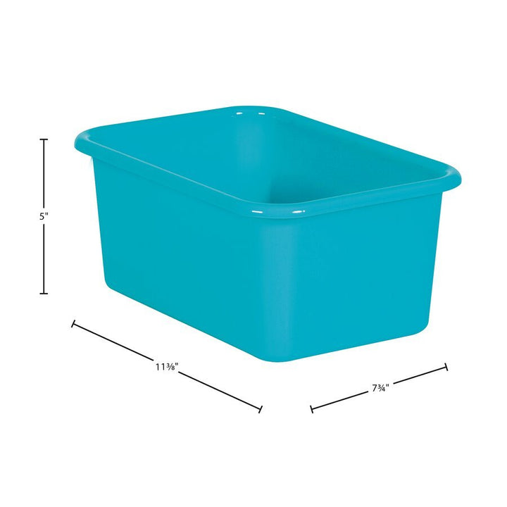 Small Plastic Storage Bin - Teal - Tools 4 Teaching