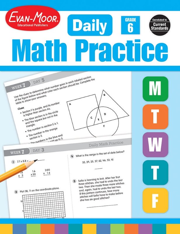 Daily Math Practice Grade 6-Math Books-Tools 4 Teaching-Classroom Decor and More