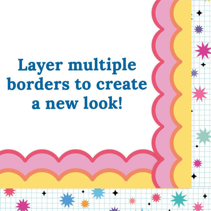 Retro Remix Bursts & Twinkles Border-Borders-Tools 4 Teaching-Classroom Decor and More