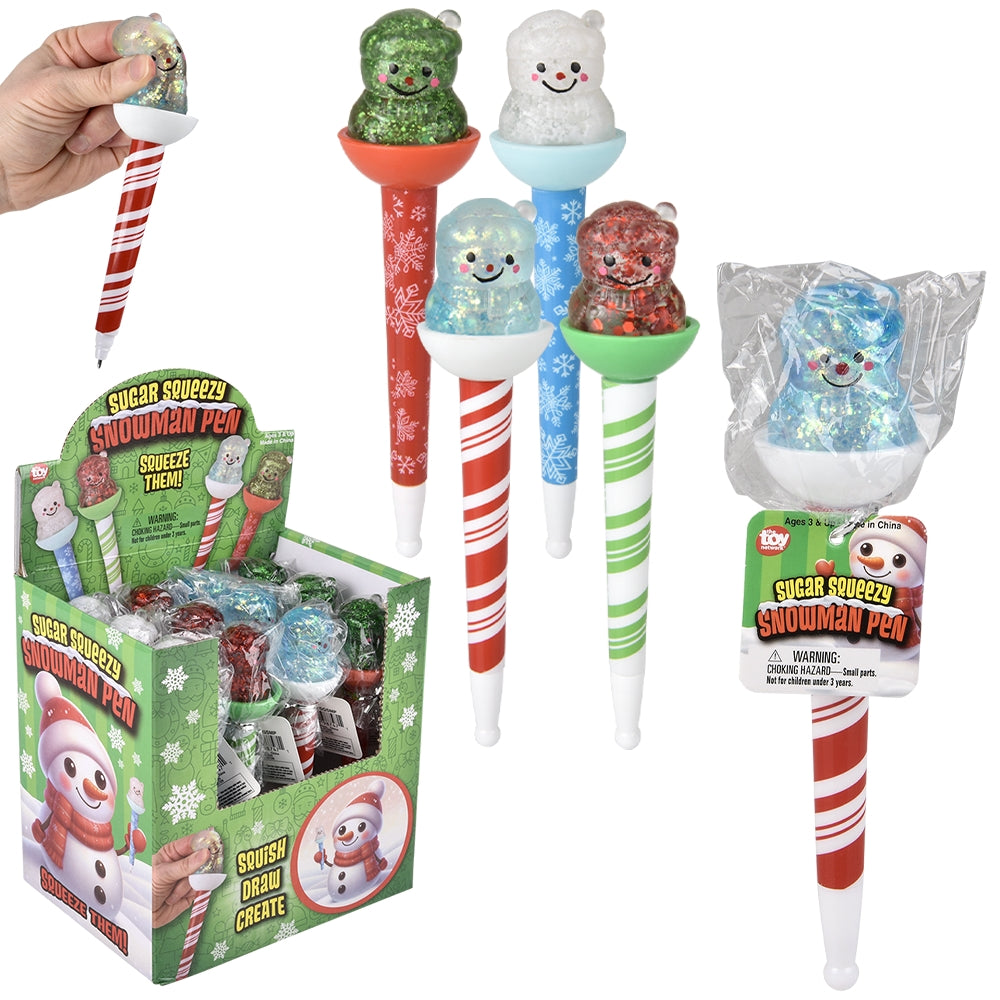 Sugar Squeezy Snowman Pens (Assorted/ One Unit Per Sale)
