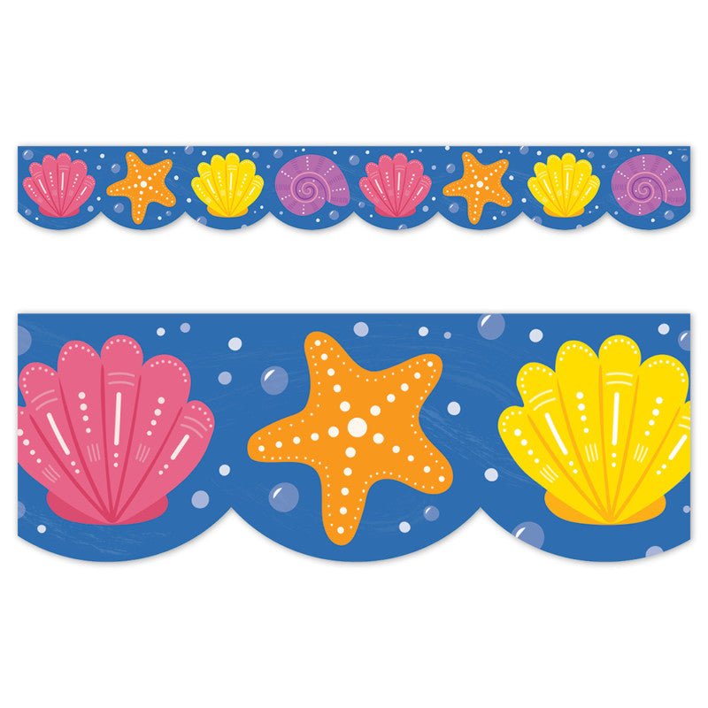 Sea Friends Seashells EZ Border-Borders-Tools 4 Teaching-Classroom Decor and More