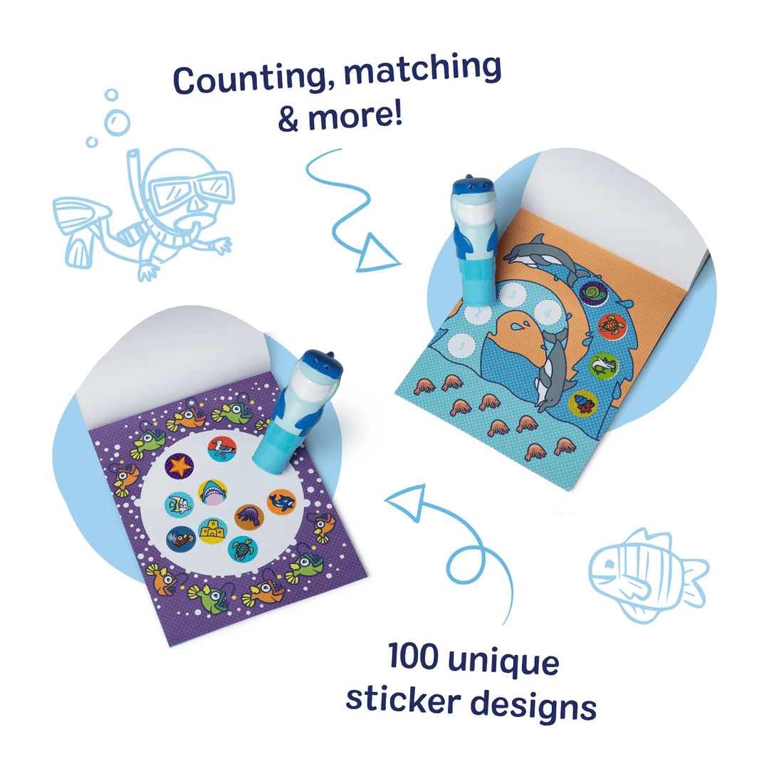 Sticker Wow! Activity Pad and Sticker Stamper Shark-Activity Pads-Tools 4 Teaching-Classroom Decor and More