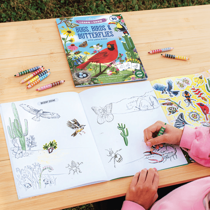 Learn To Draw Bugs, Birds, and Butterflies-Activity Pads-Tools 4 Teaching-Classroom Decor and More