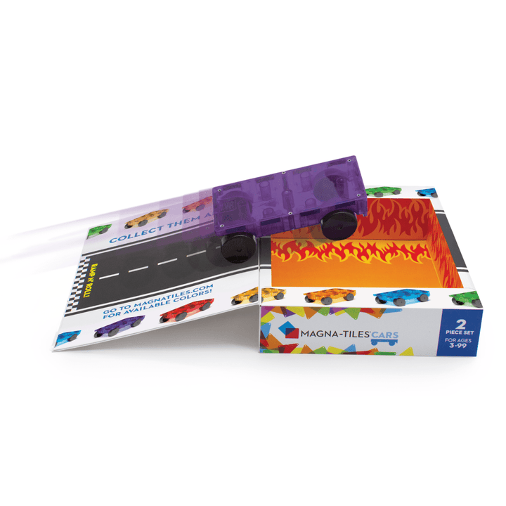 *Magna-Tiles® Cars 2-Piece Purple & Red-Magnatiles-Tools 4 Teaching-Classroom Decor and More