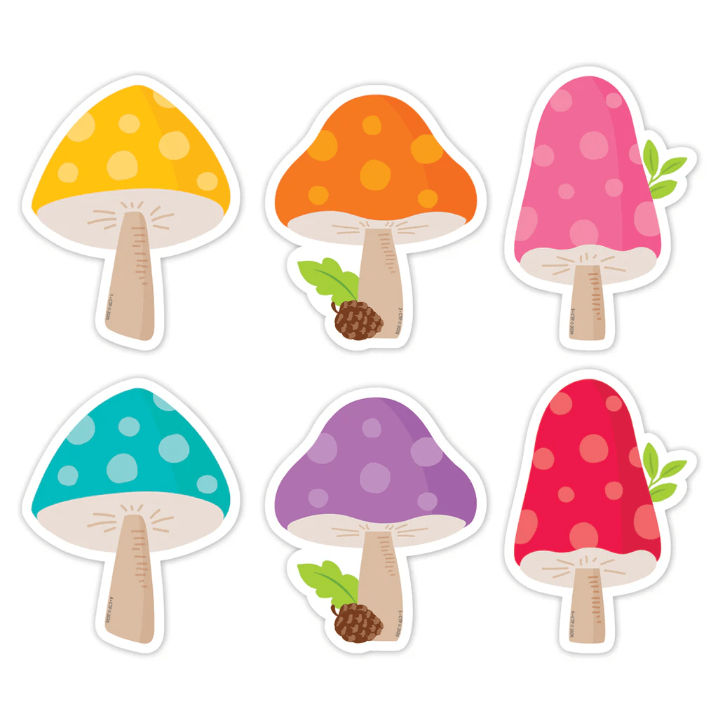 Woodland Friends Mushroom Cutouts 3" - Tools 4 Teaching