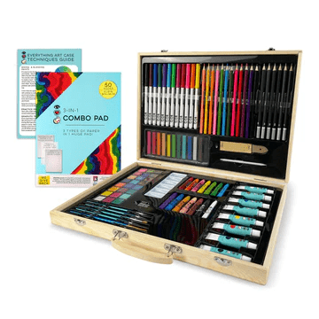 iHeartArt Deluxe Wooden Everything Art Case-Art Supplies-Tools 4 Teaching-Classroom Decor and More