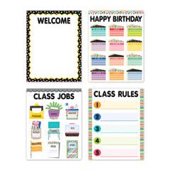 Core Decor classroom essentials 4 chart pack-Posters-Tools 4 Teaching-Classroom Decor and More