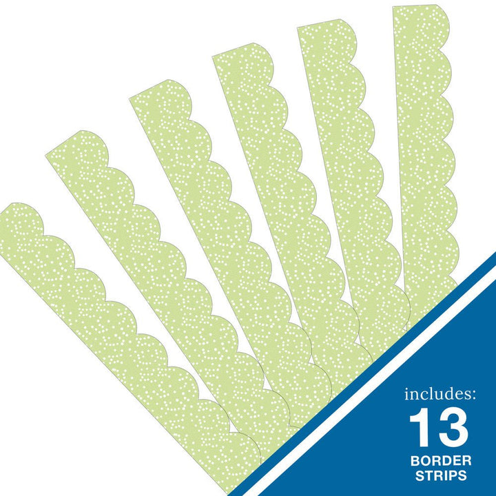 Crafty and Cool Light Green with Dots Border-Borders-Tools 4 Teaching-Classroom Decor and More