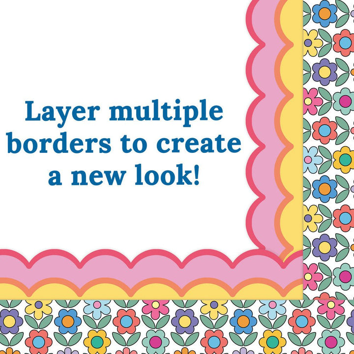 Retro Remix Warm Waves Border - Tools 4 Teaching
