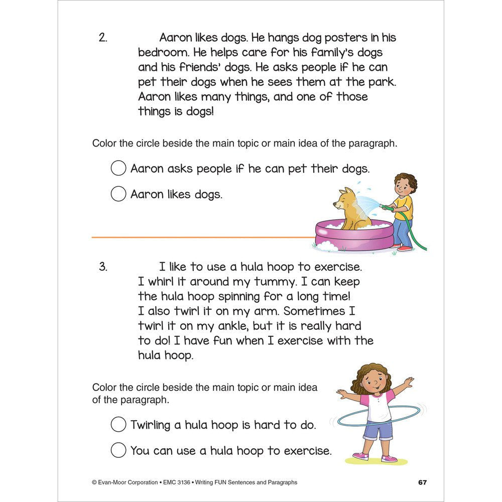 Writing FUN Sentences and Paragraphs Workbook Grade 1 - 3 Paperback - Tools 4 Teaching