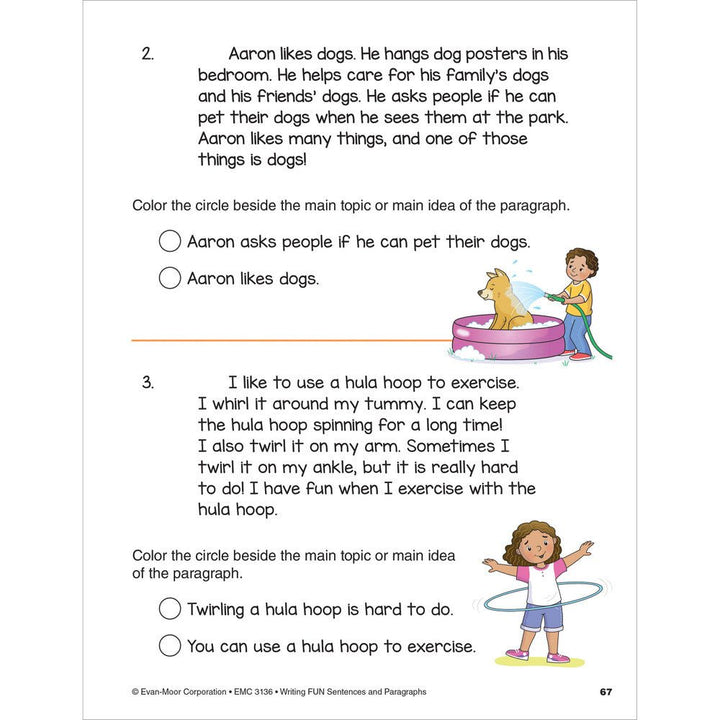 Writing FUN Sentences and Paragraphs Workbook Grade 1 - 3 Paperback - Tools 4 Teaching