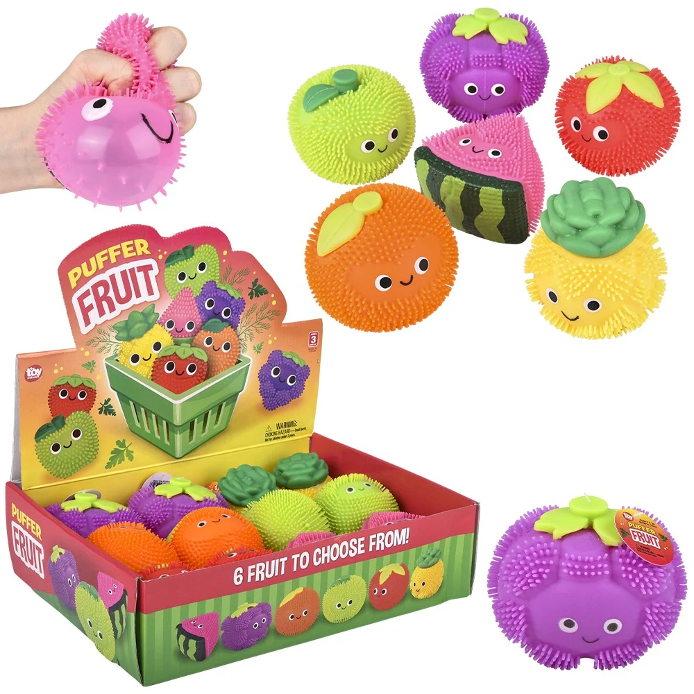 3.75" Puffer Fruit (Assorted)-Fidgets-Tools 4 Teaching-Classroom Decor and More