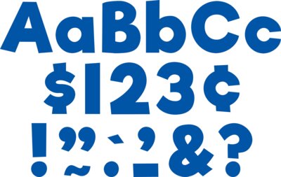Blue 4" Everyday Letters Combo Pack