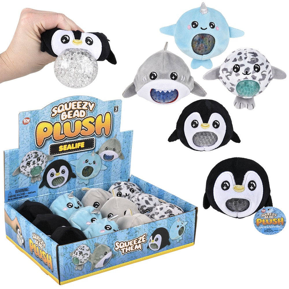 3" Sealife Squeezy Bead Plush
