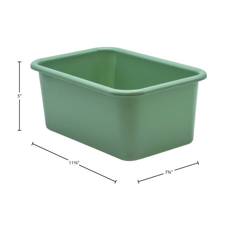 Small Plastic Storage Bin - Eucalyptus Green - Tools 4 Teaching