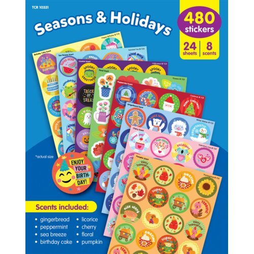 Seasons & Holidays Smelly Stickers Variety Pack - Tools 4 Teaching