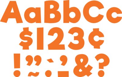 Orange 4" Everyday Letters Combo Pack