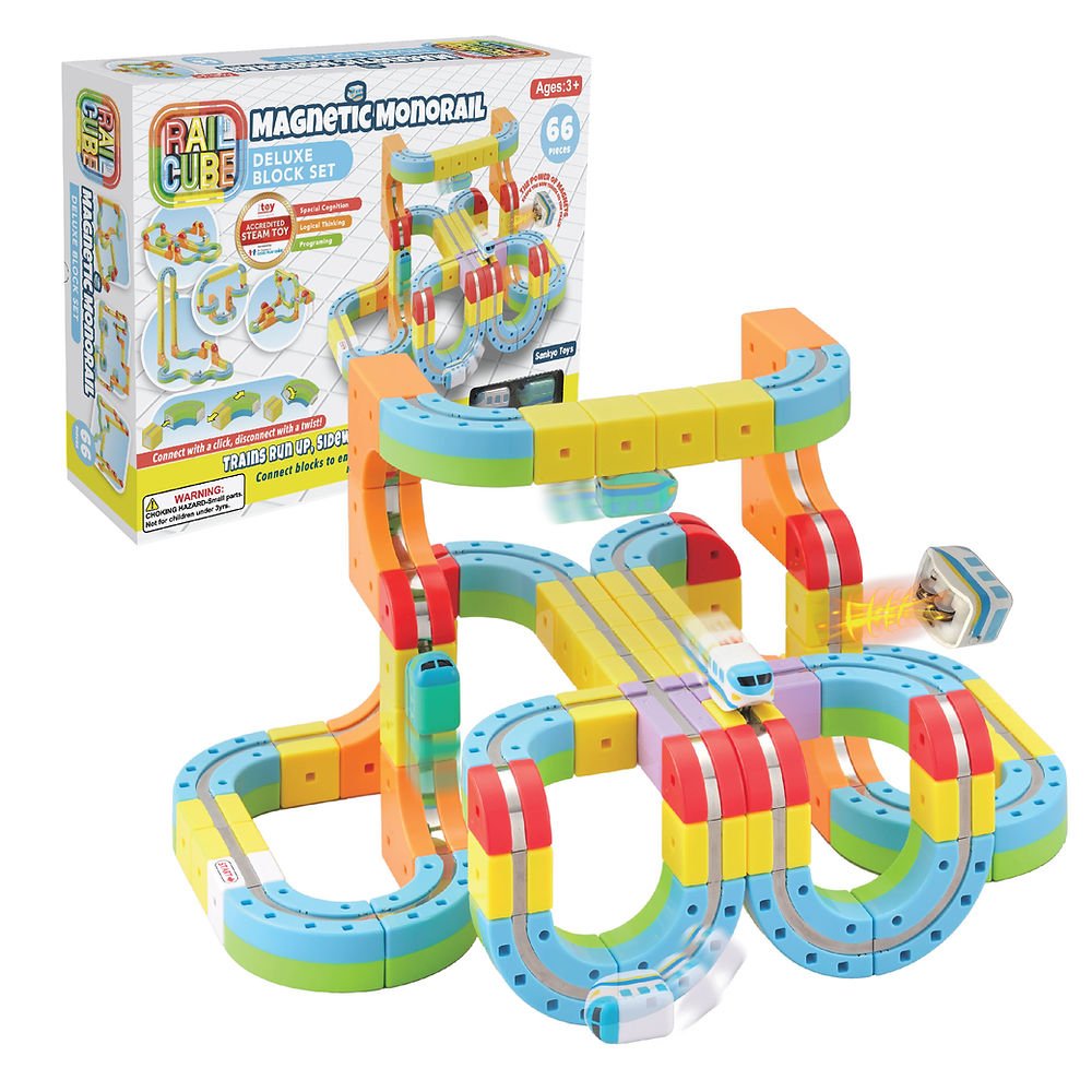 Rail Cube Magnetic Monorail Deluxe Set-Magnetic-Tools 4 Teaching-Classroom Decor and More