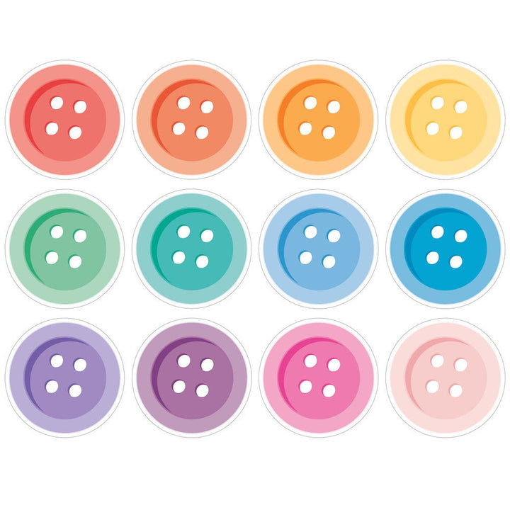 Crafty and Cool Colorful Button CutOuts-Accents-Tools 4 Teaching-Classroom Decor and More
