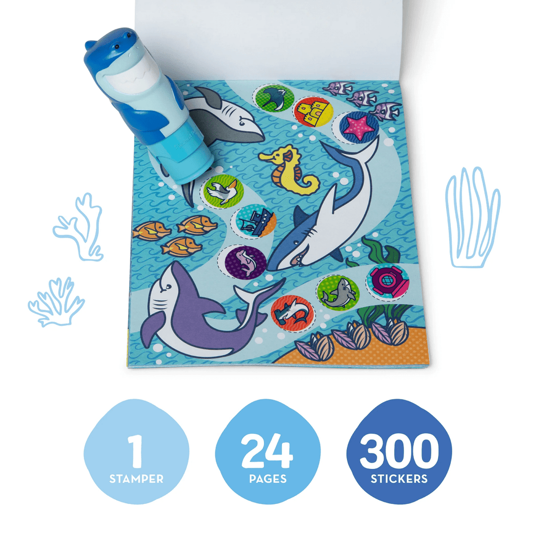 Sticker Wow! Activity Pad and Sticker Stamper Shark-Activity Pads-Tools 4 Teaching-Classroom Decor and More