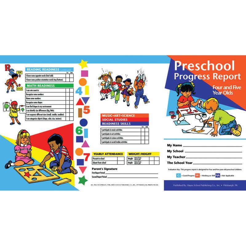 Progress Reports Four and Five Year Olds-Classroom Essentials-Tools 4 Teaching-Classroom Decor and More