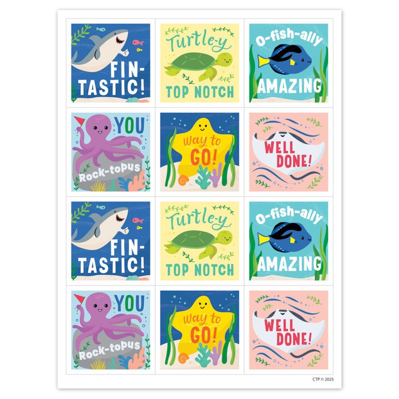 Sea Friends Reward Stickers-Stickers-Tools 4 Teaching-Classroom Decor and More