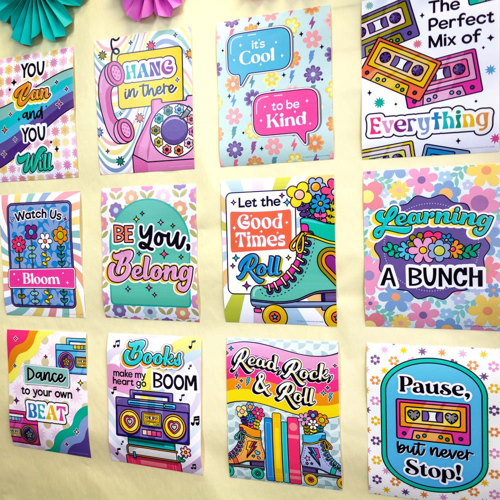 Retro Remix Mini Poster Set-Posters-Tools 4 Teaching-Classroom Decor and More
