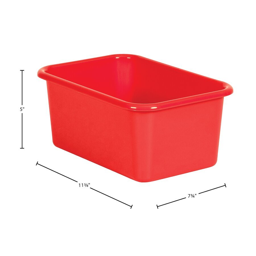 Small Plastic Storage Bin - Red - Tools 4 Teaching