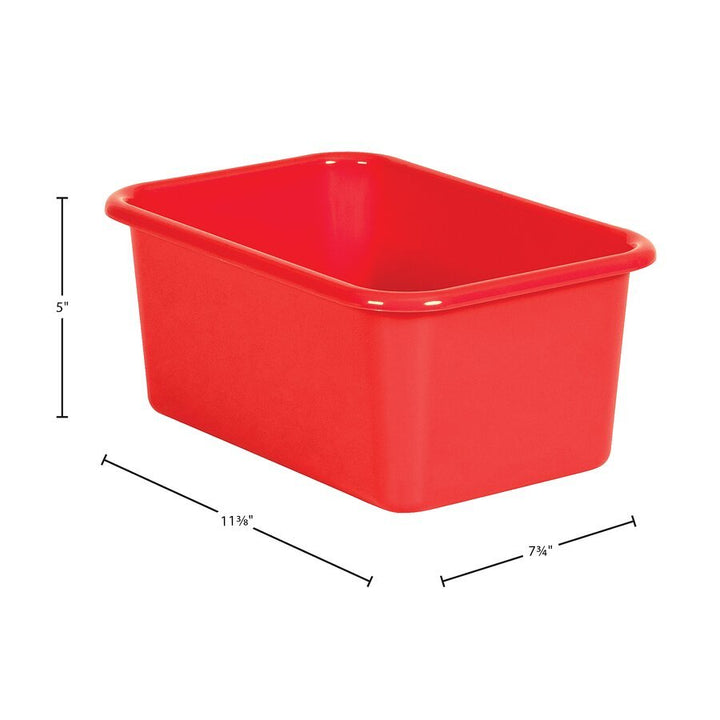Small Plastic Storage Bin - Red - Tools 4 Teaching