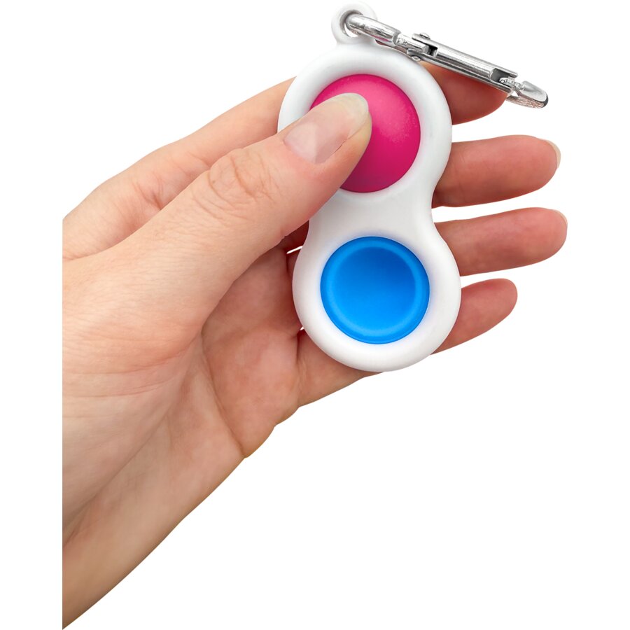Fidget Popper Keychain - Blue/Pink