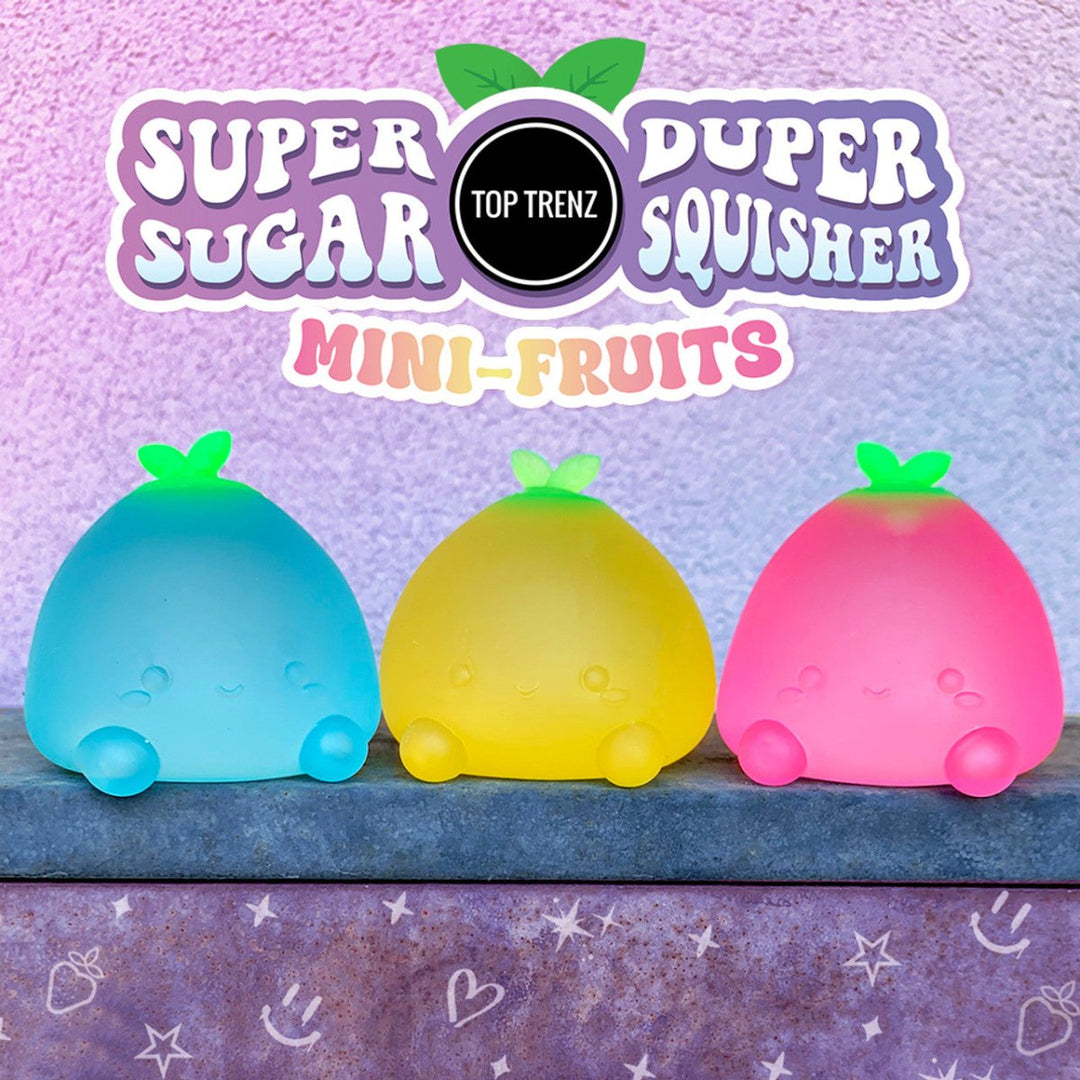 Super Duper Sugar Squisher - Mini Fruit 2 Pack (Assorted Colors)-Fidgets-Tools 4 Teaching-Classroom Decor and More