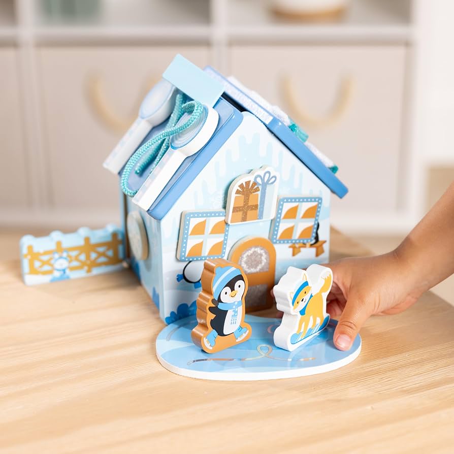 Wood Gingerbread House: Winter Frost